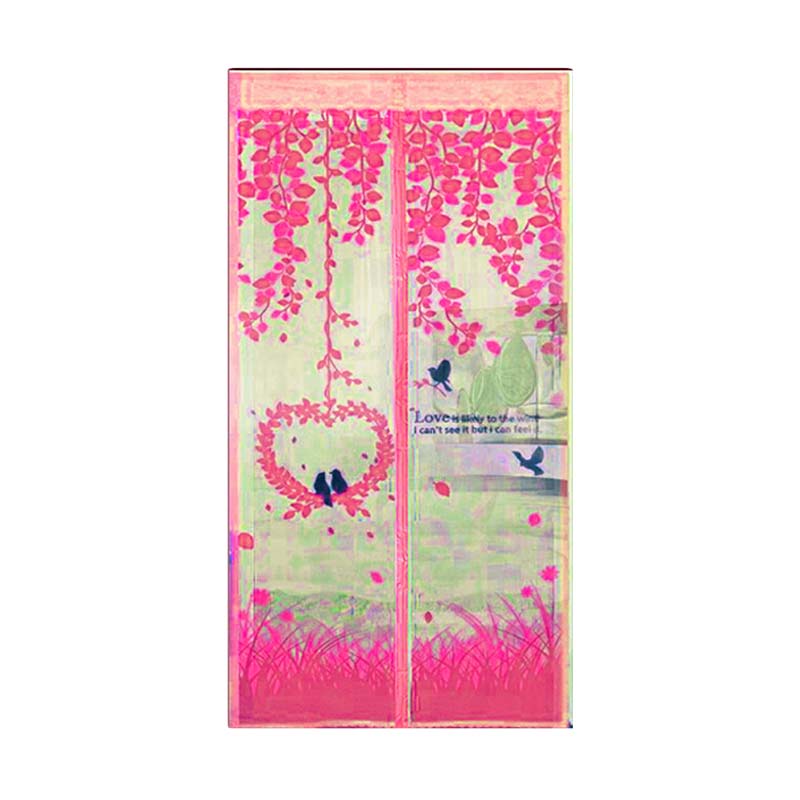 Jual Tirai Magnet Motif LOVEBIRD  Pink 90 x 200cm Online 