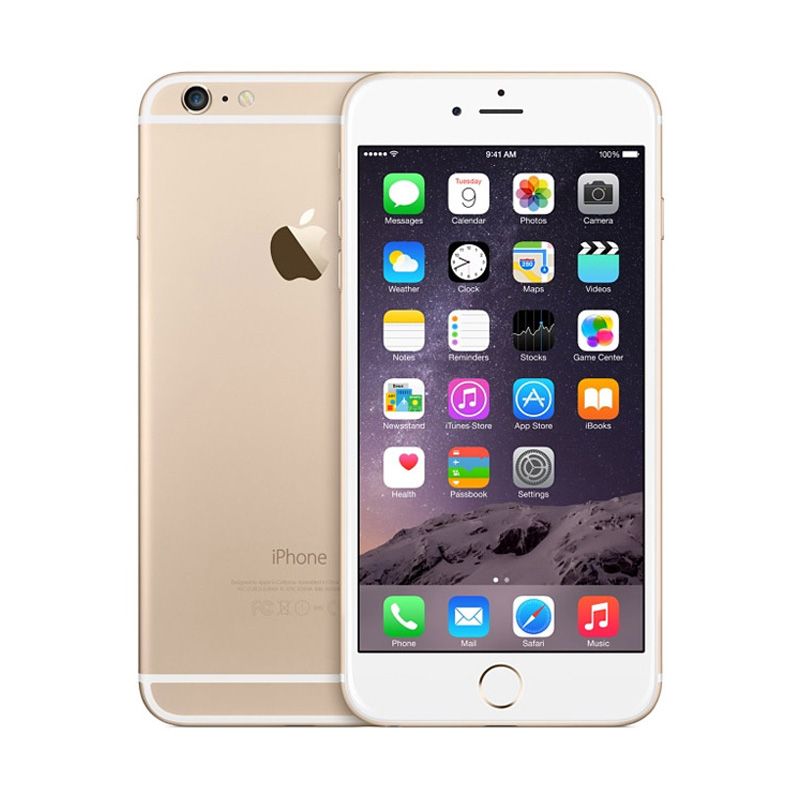 Jual App le iPhone 6 16 GB Gold Smartphone(Refurbished Garansi