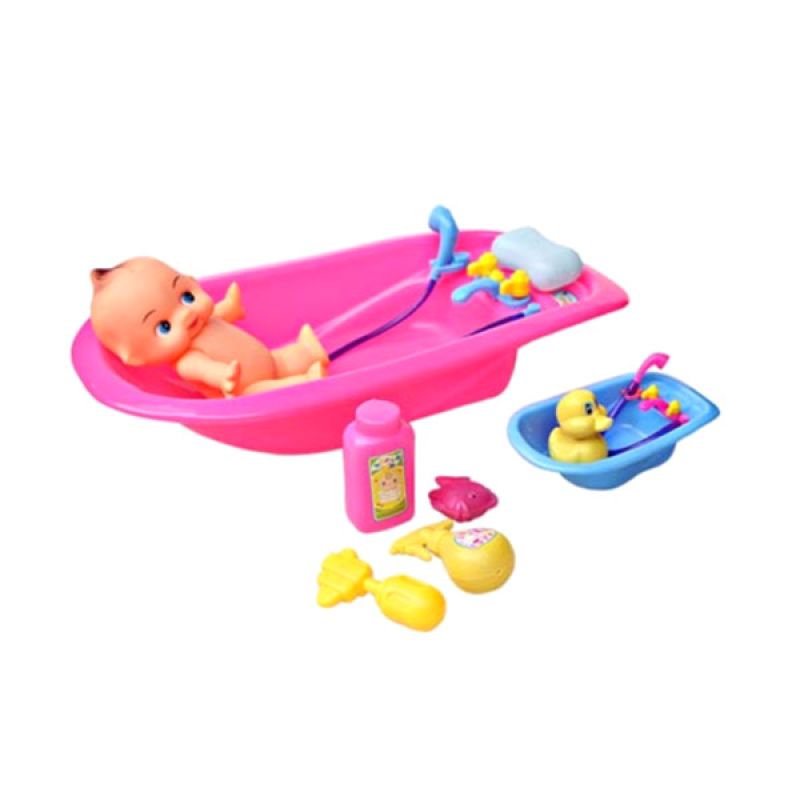 baby doll in bathtub