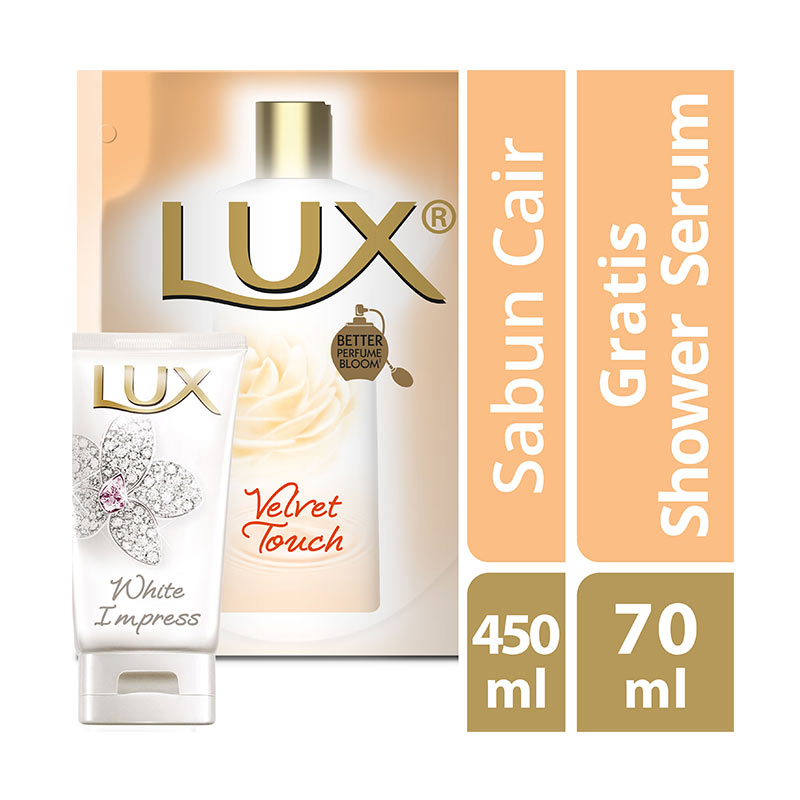 Jual LUX Velvet Touch Refill Sabun [450 mL] + Free White