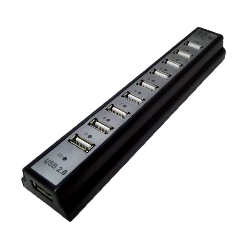 harga M-Tech USB Hub with Adaptor - Hitam [USB 2.0/10 Port