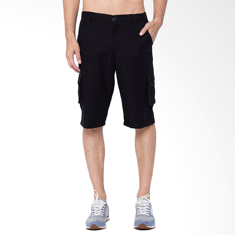 Cargo Short Pants Celana Pendek Pria - Black