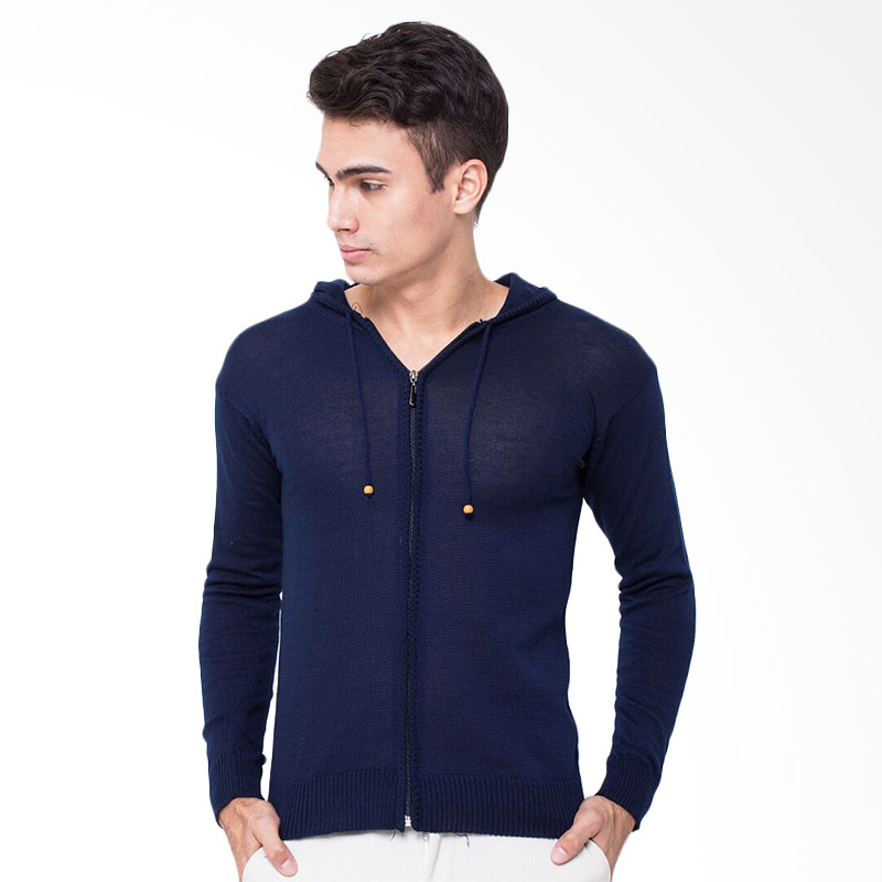 Magnificents Basic with Hoodie MGB34 Cardigan Pria - Navy