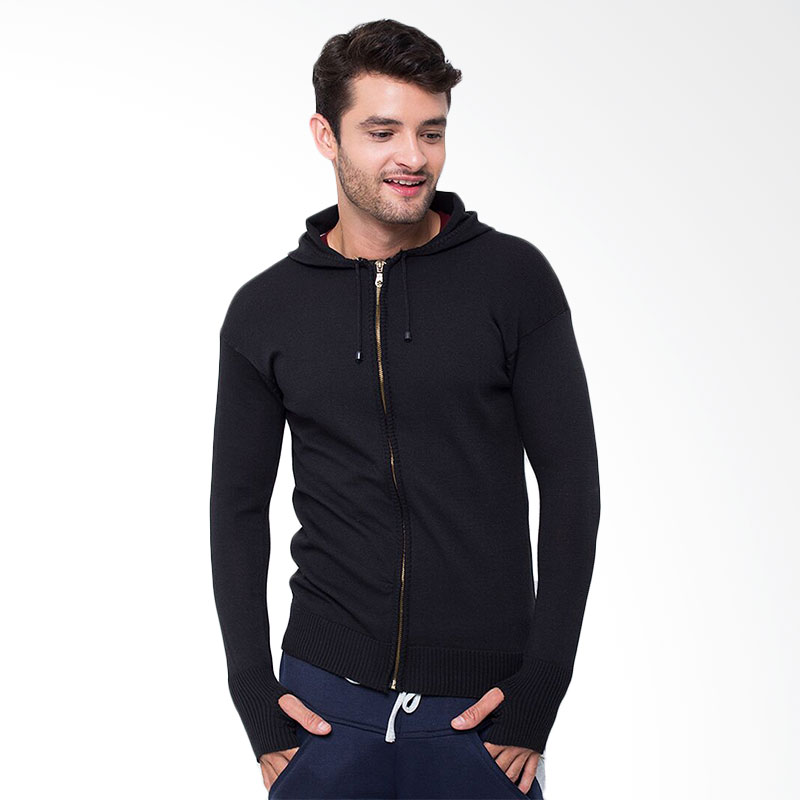Magnificents Knitted with Hoodie MGB36 Cardigan Pria - Black