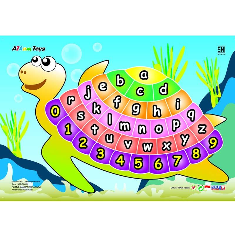 Jual Kidzntoys Puzzle Stiker Alphabet Angka Kura Kura 