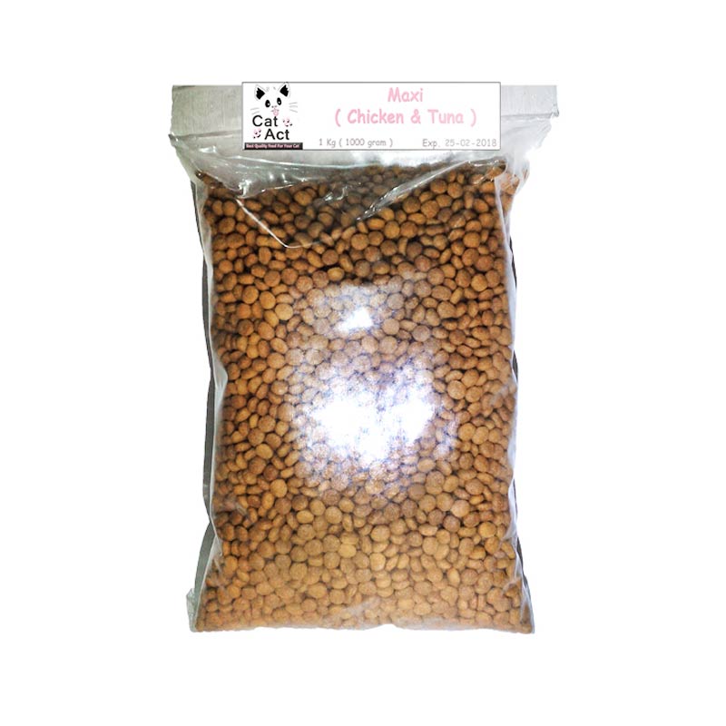 Jual Maxi Cat Food Chiken Dan Tuna Makanan Kucing 1 Kg Pondok