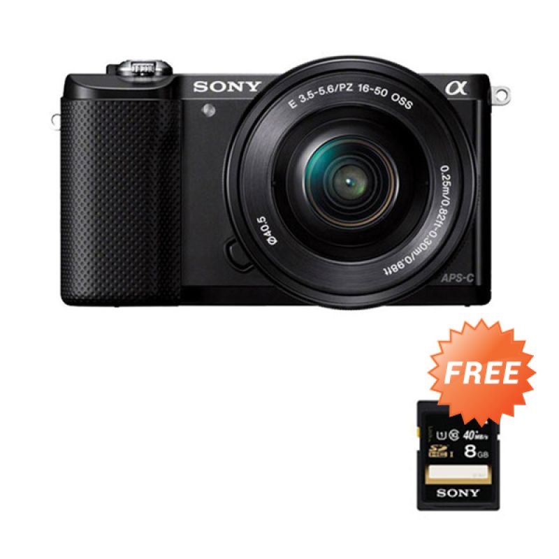 Sony Alpha A5000 Black Kamera Mirrorless Extra diskon 7% setiap hari Extra diskon 5% setiap hari
