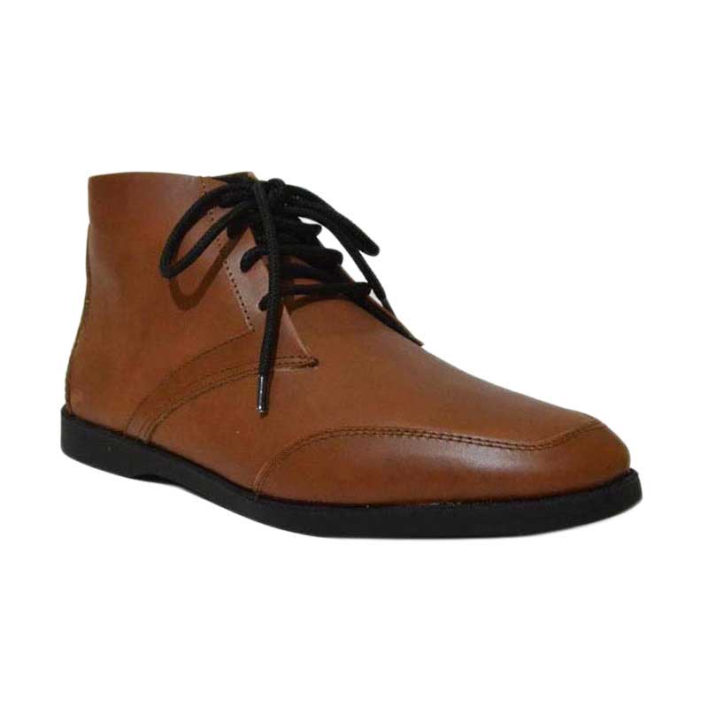 Mekafa Fraizion Boots Kulit Sepatu Pria - Brown