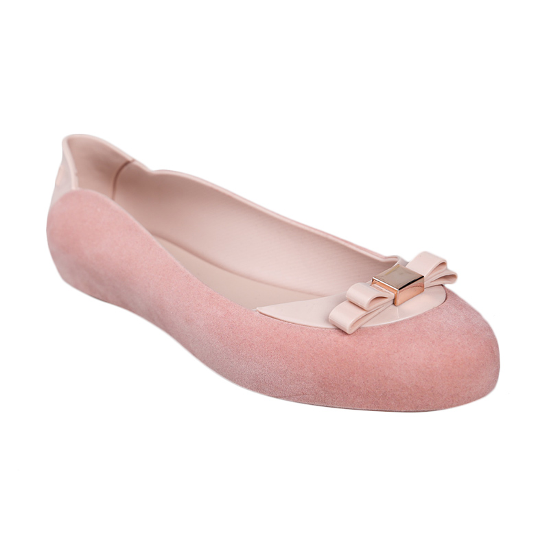 Melissa Pump It Flocked Ad 31912 Sepatu Wanita - Light Pink