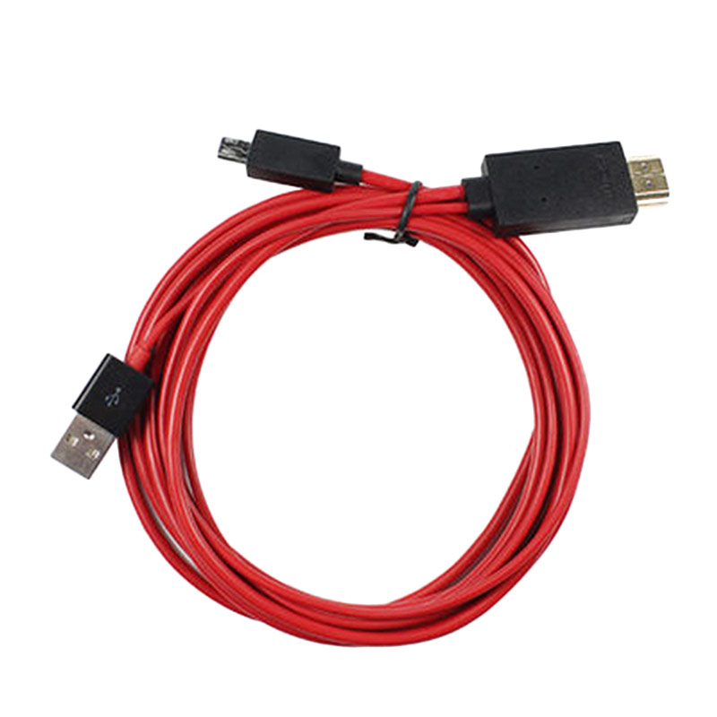 MHL Merah Media Adapter Mobile Phone HDTV MHL To HDMI For HDTV Samsung S5