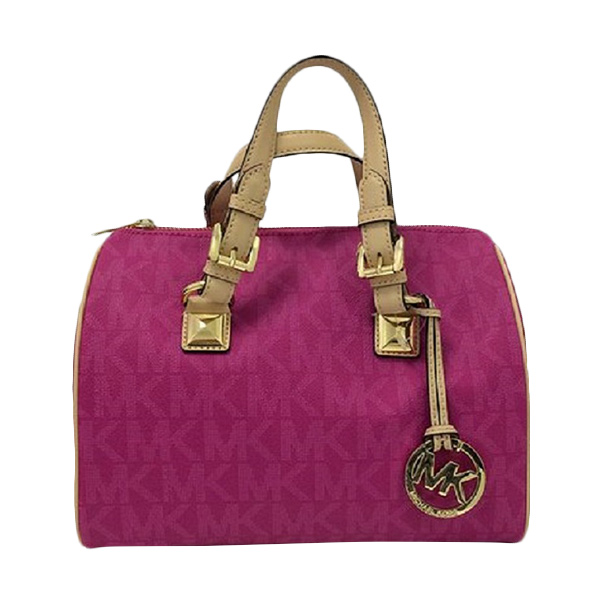 Jual Michael Kors Grayson Medium Hand Bag - Pink Fuschia