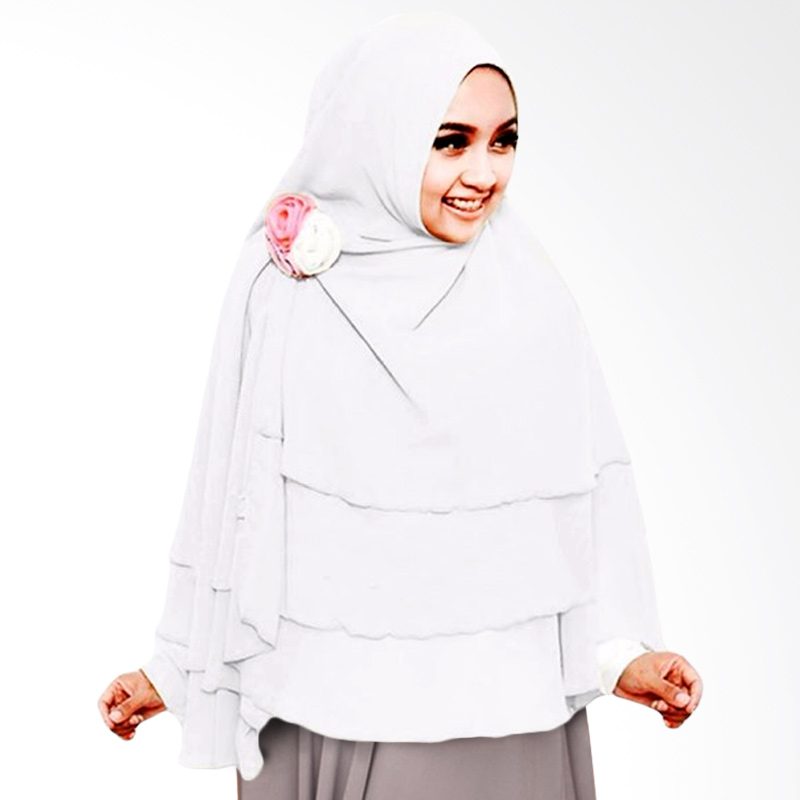 Milyarda Hijab Khimar 3 Layer - Putih