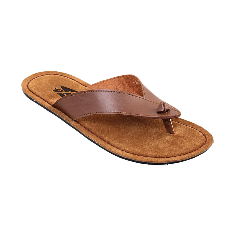 Minarno AJ069 Faux Leather Sandals - Brown