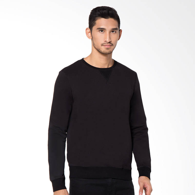 Minarno Basic Sweater Pria - Black