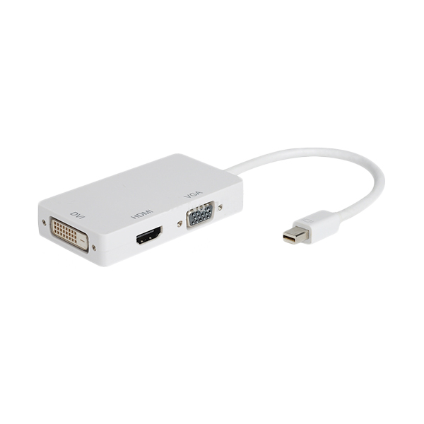 Mini Displayport to HDMI/DVI/VGA Putih Adapter [Thunderbolt Port Compatible] - Main Image