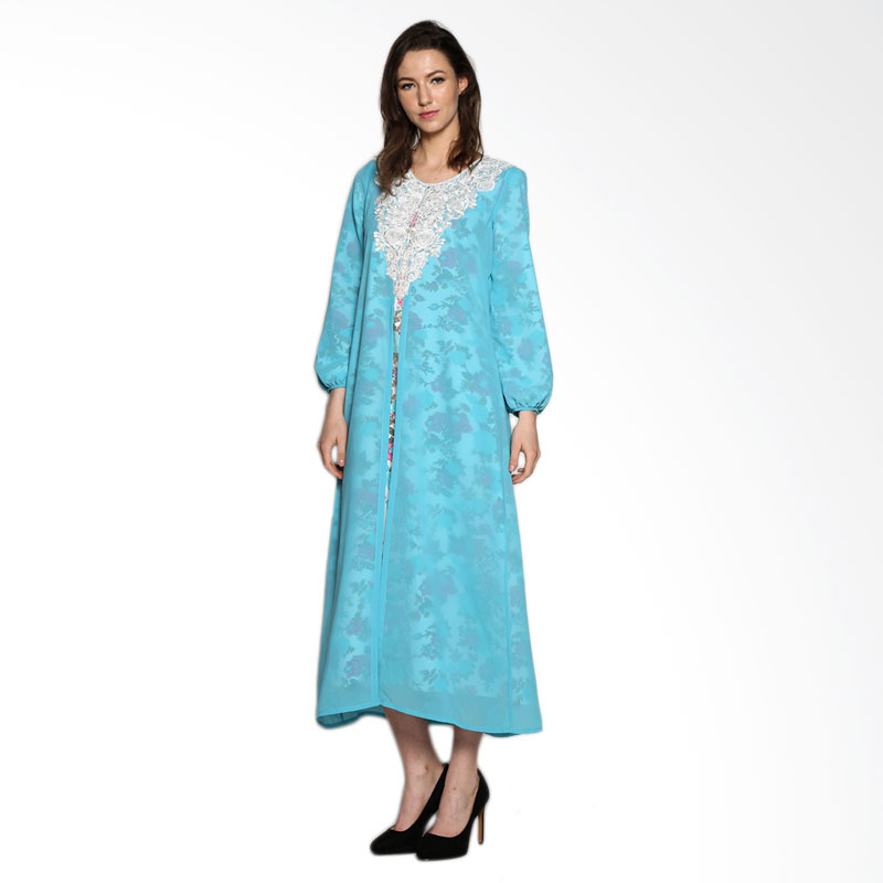 Mint Festive Zahra Long Sateen MR16079610 Dress Muslim - Blue