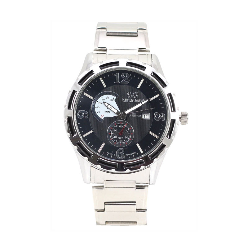 Mirage Jam Tangan Pria Original - Bonus Baterai - 08309-M Black