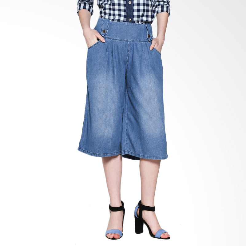 Miss Me 936112 A Traditional Bottom Celana Kulot Jeans - Medium Blue