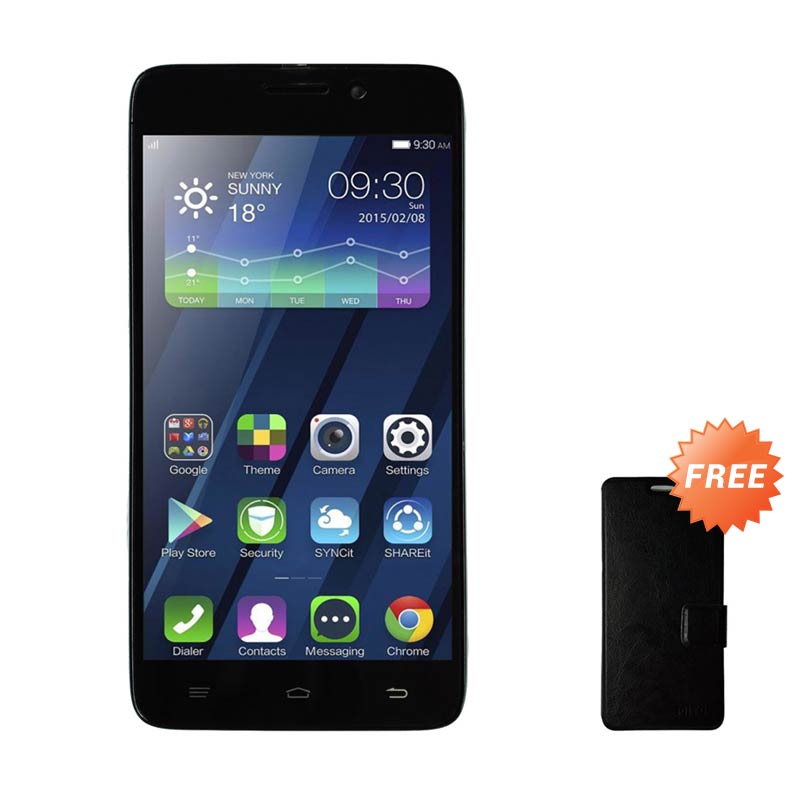 Mito A550 Fantasy Style Smartphone - Black [16GB/ 2GB/ 5 MP] + Free Leather Case