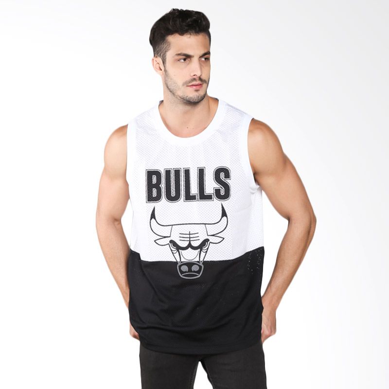 Jual FBO - NBA Style Chicago Bulls White Kaos Basket Pria (N162TS436P ...