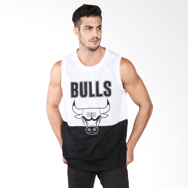 jual nba style chicago bulls white kaos basket pria jual nba style chicago bulls white kaos basket pria