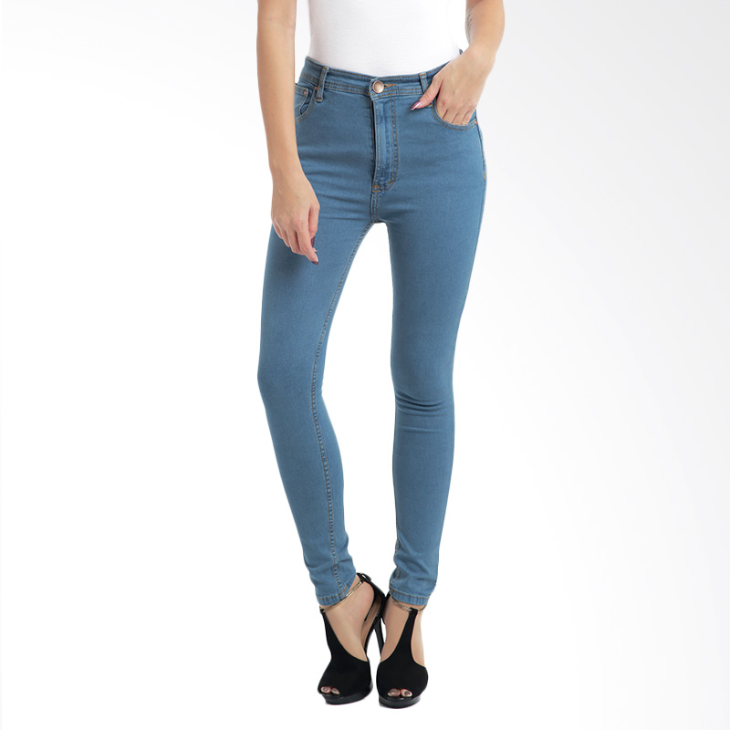MKY Jerelyn Highwaist Skinny Jeans With Pocket - Light Blue