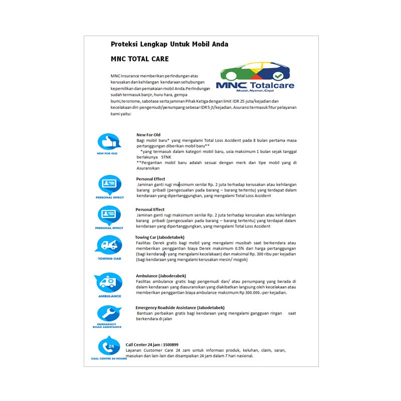 Jual Mnc Total Care Paket Asuransi Mobil E Voucher 12 Bulan Online Desember 2020 Blibli