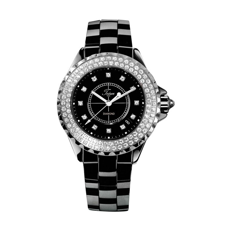 Jual Teiwe Ceramic Swarovski TW2955-LB Black Jam Tangan