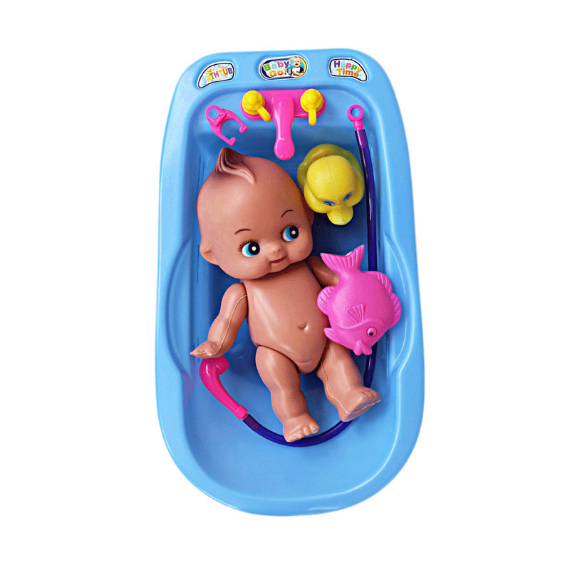 Jual MOMO Bath Tub Baby  Doll Bak  Mandi  Boneka Biru 