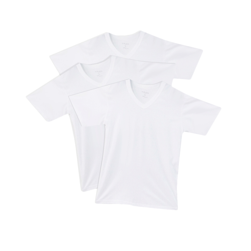 Nakedlily V-Neck T-Shirt - White [Pay Rp 110.000 Get 3 Pcs] Extra diskon 7% setiap hari Citibank – lebih hemat 10% Extra diskon 5% setiap hari