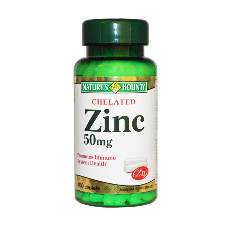 Jual Nature's Bounty Zinc Chelated 50 mg Multivitamin [100 Caplets] di Seller USA Store Kota