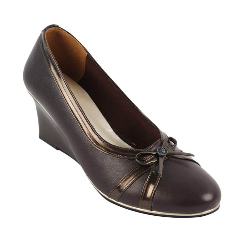 Catenzo Heels Band Dark Brown Sepatu Wanita