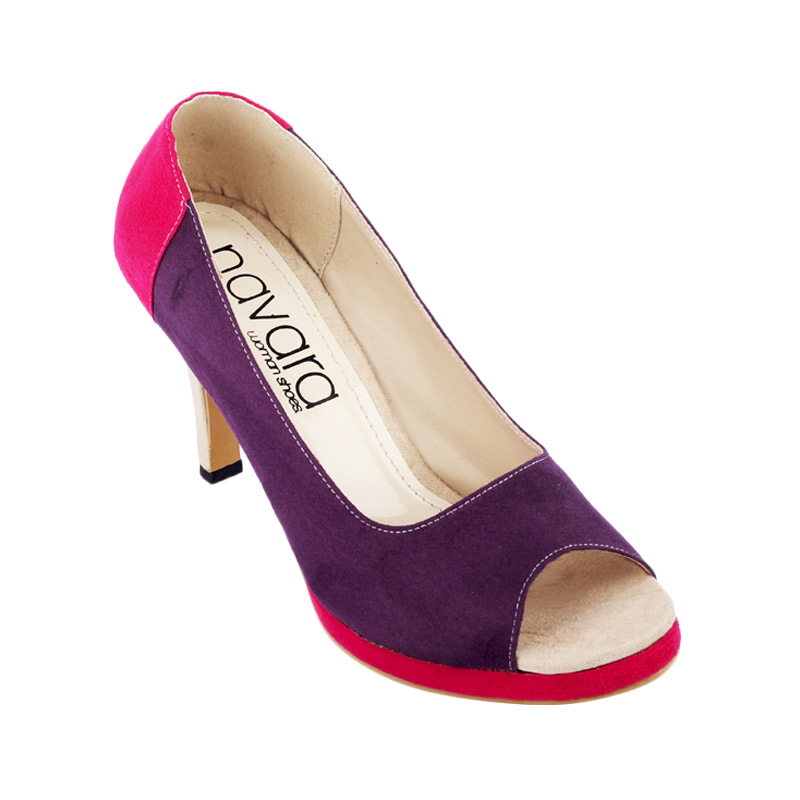 Navara Bianca High Heels Sepatu Wanita - Purple
