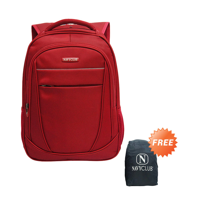 jual navy club laptop waterproof 8293 tas ransel merah free bag cover harga jual navy club laptop waterproof 8293 tas ransel merah free bag cover harga