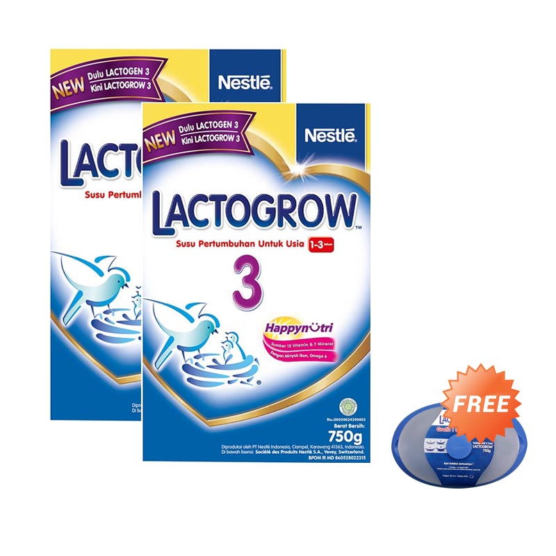 Jual Buy 2 Lactogrow 3 Gold Susu Pertumbuhan [750 gr] Free