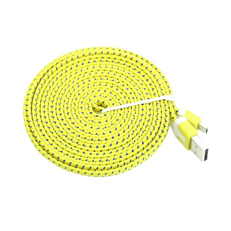 Jual Newtech Noodle Nylon Kuning Kabel Data [3 meter 