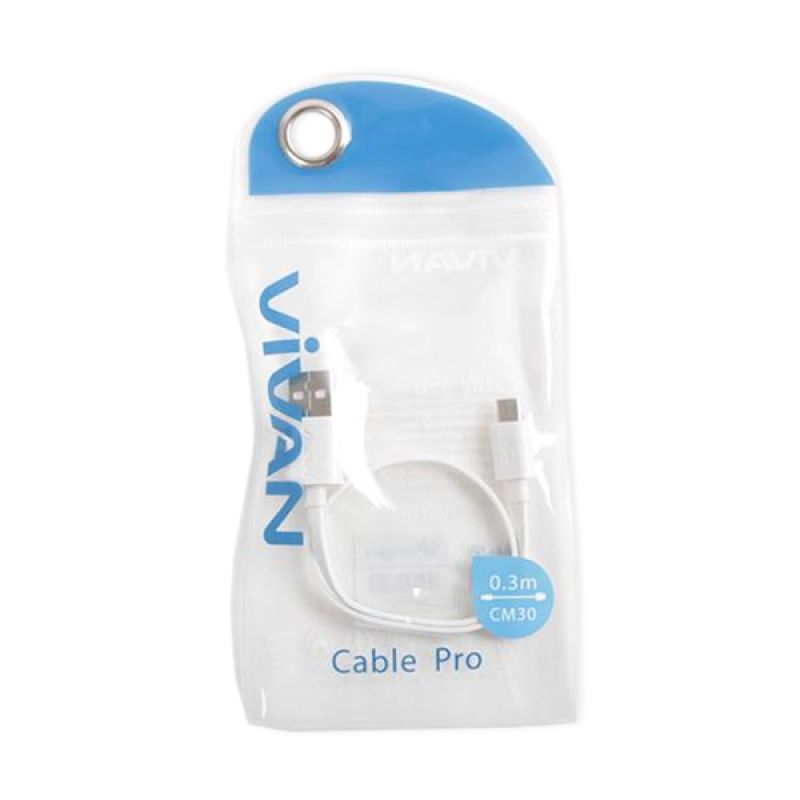 jual vivan micro usb cm30 kabel data white jual vivan micro usb cm30 kabel data white