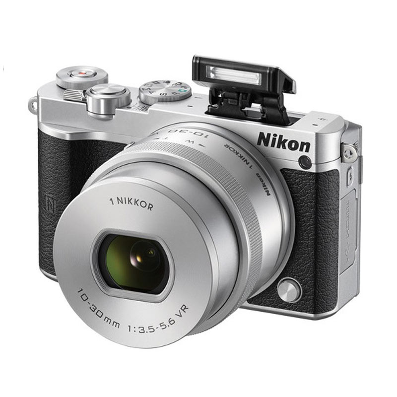 Nikon 1 J5 Kit 10-30mm Kamera Mirrorless - Silver [23 MP] + Bonus Tas , Sandisk Ultra MicroSDHC 16GB , LCD Screen Protector