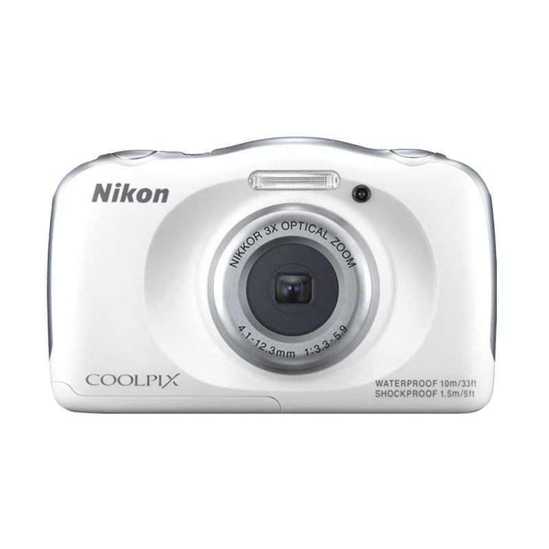 Nikon Coolpix S33 Waterproof Pocket Camera - Putih