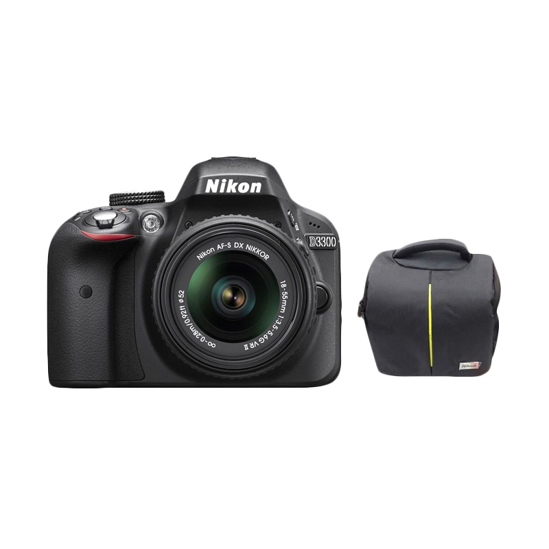 Nikon D3300 18-55mm VR II Kit Kamera DSLR + Tas DSLR