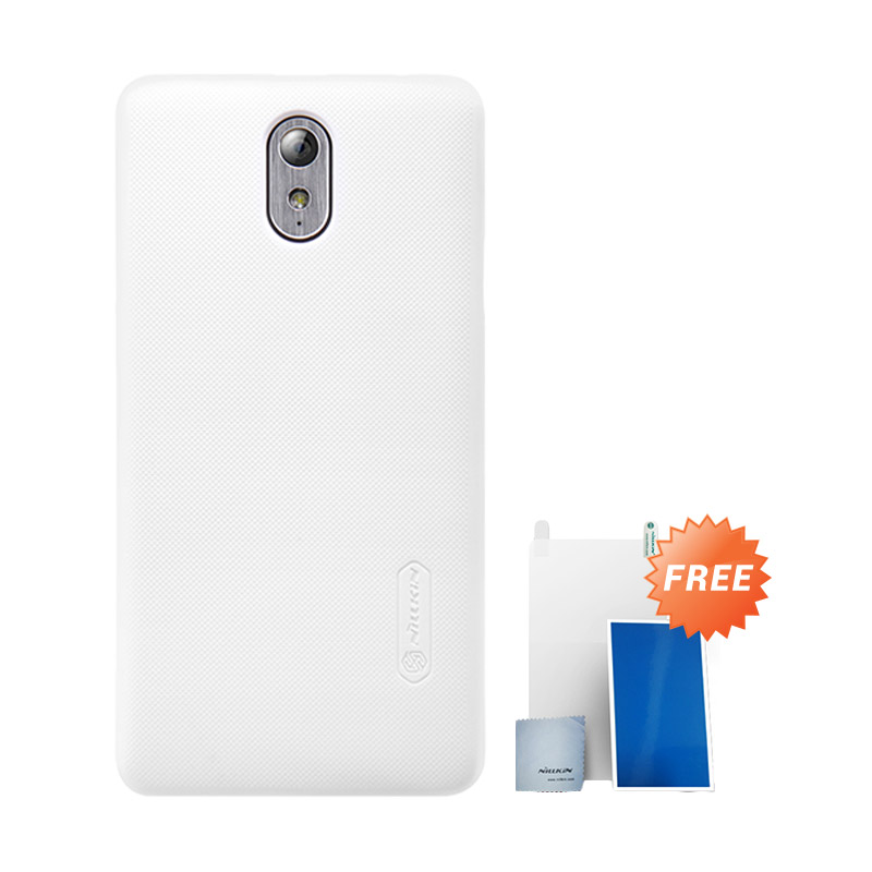 Jual Nillkin Super Frosted Shield Hardcase Casing for Lenovo Vibe P1M - White + Free Screen