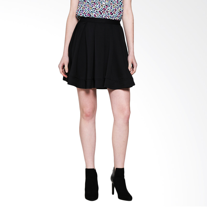 Ninety Degrees-Fairy 51023D4BK Mini Skirt - Black
