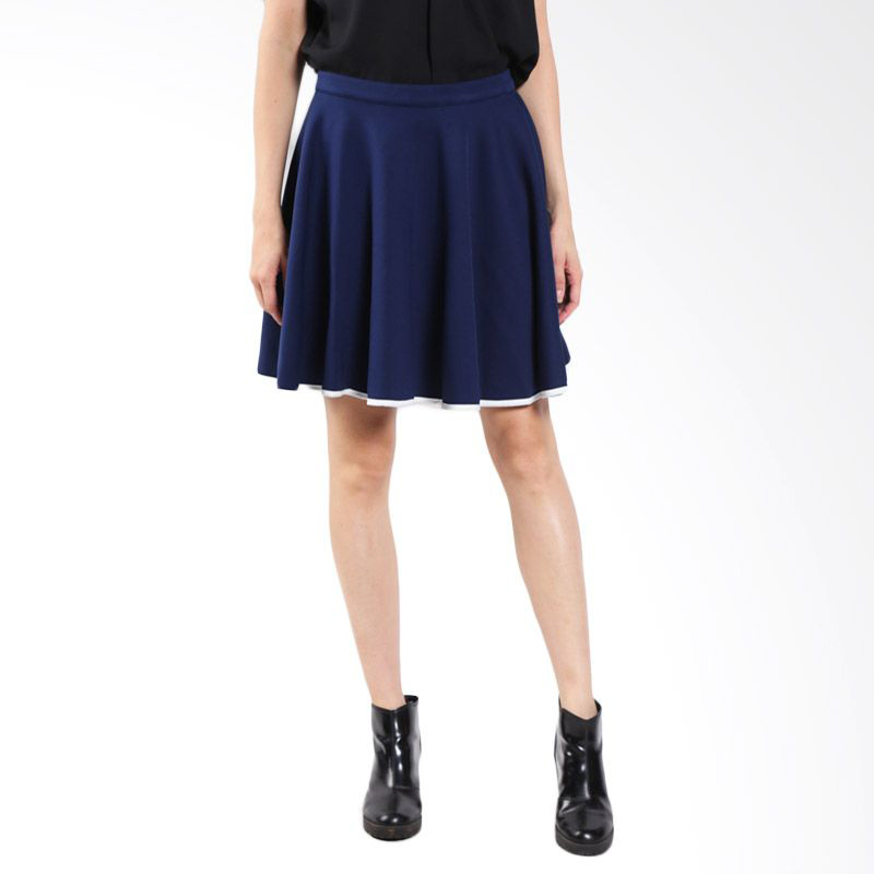 Rabu Cantik - Ninety Degrees True 51025D4NA Blue Navy Mini Skirt L