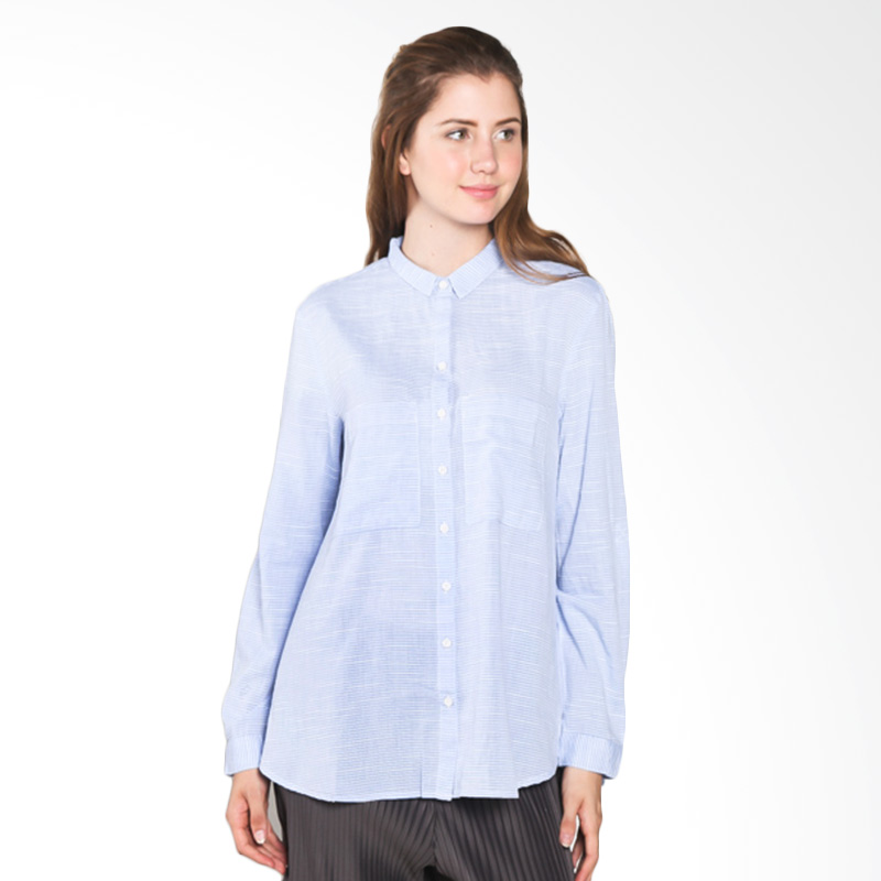 Ninety Degrees 24348D5BI Sansella Shirt - Blue White