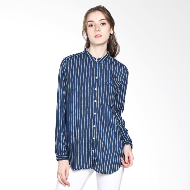 Ninety Degrees 24391D9NW Vibes Shirt - Navy Offwhite