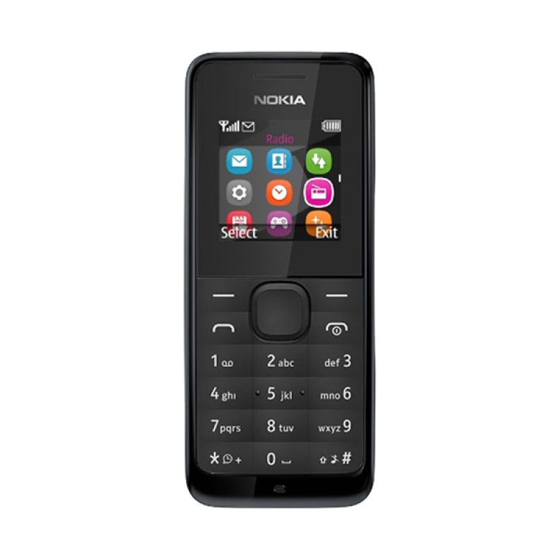 Nokia 105 New Edisi 2015 Handphone - Black