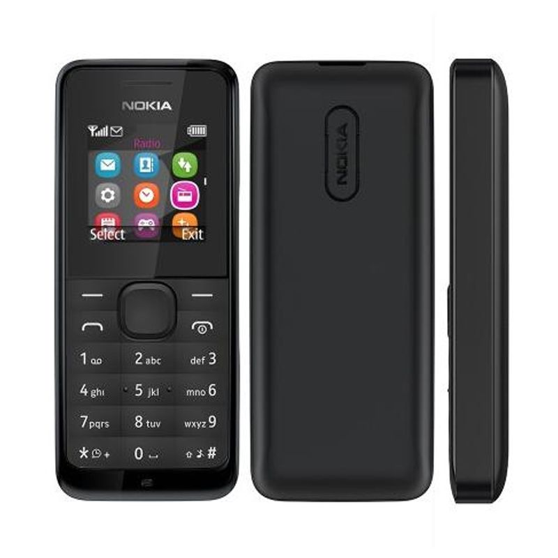 Nokia 105 Handphone - Black [GSM]
