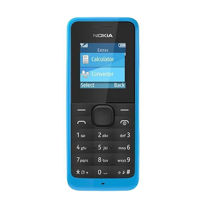Nokia 105 New Handphone - Cyan [Dual Sim]