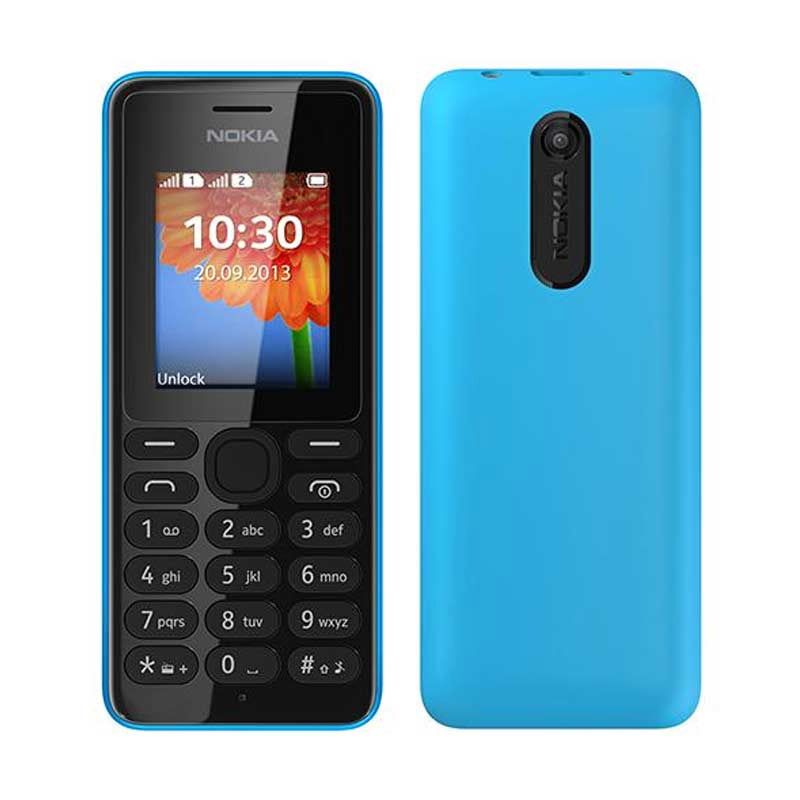 Nokia 108 Handphone - Biru [Dual SIM]