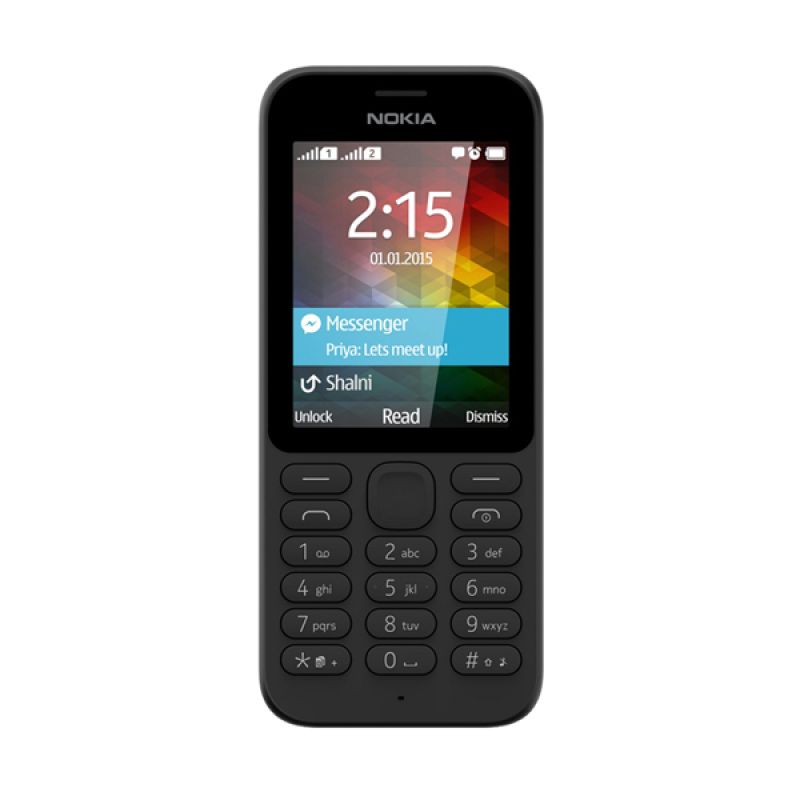 Nokia 215 Handphone - Black [8MB/ Dual Sim]